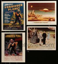 8a554 LOT OF 4 FORBIDDEN PLANET REPRO COLOR 8X10 STILLS '80s special FX scenes & poster images!