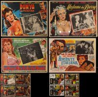 8a063 LOT OF 20 MEXICAN LOBBY CARDS WITH SEXY INTERNATIONAL LEADING LADIES '50s cool scenes & art!