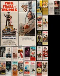 8a277 LOT OF 26 FORMERLY FOLDED INSERTS '60s-70s great images from a variety of movies!