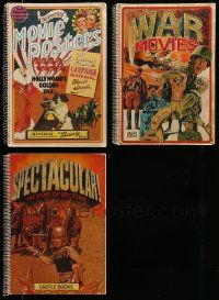 8a041 LOT OF 3 SOFTCOVER MOVIE BOOKS '73-74 each spiral-bound & filled with color images!