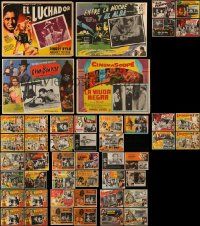 8a051 LOT OF 47 CRIME AND FILM NOIR MEXICAN LOBBY CARDS '40s-70s great scenes & border art!