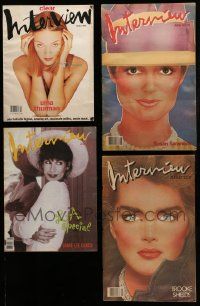 8a046 LOT OF 4 INTERVIEW MAGAZINES '80s-90s Andy Warhol's magazine with actresses on the covers!