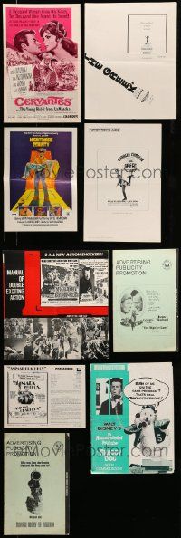 8a197 LOT OF 9 UNCUT PRESSBOOKS '60s-70s advertising images for a variety of different movies!