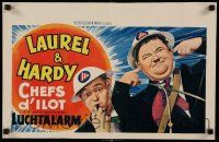 8b008 AIR RAID WARDENS Belgian R70s wacky Stan Laurel & Oliver Hardy in WWII action!