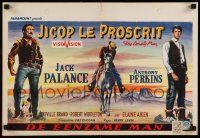 8b010 LONELY MAN Belgian '57 full-length art of Jack Palance & Anthony Perkins!