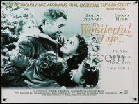 8b089 IT'S A WONDERFUL LIFE British quad R97 James Stewart, Donna Reed, Lionel Barrymore, Capra
