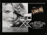 8b093 STAR 80 British quad '84 super close up of sexy Mariel Hemingway as Dorothy Stratten!