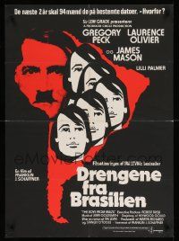 8b528 BOYS FROM BRAZIL Danish '79 Gregory Peck as Nazi, Laurence Olivier, art of Adolph Hitler!