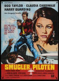 8b551 HELL WITH HEROES Danish '68 different Wenzel art of Rod Taylor & Claudia Cardinale!