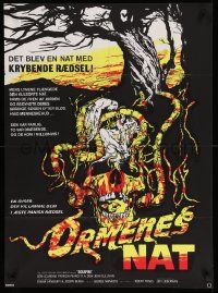 8b591 SQUIRM Danish '78 wild different horror art, it was the night of the crawling terror!