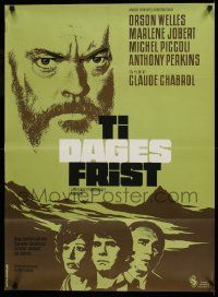 8b594 TEN DAYS' WONDER Danish '72 Orson Welles, Marlene Jobert, Claude Chabrol, Stevenov art!
