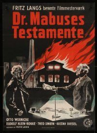 8b595 TESTAMENT OF DR. MABUSE Danish R51 Fritz Lang's criminal genius, artwork by K. Wenzel!
