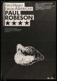 8b064 I'M A NEGRO I'M AN AMERICAN East German 23x32 '89 Robeson, different artwork by Heindorff!
