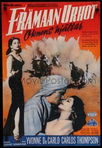 8b329 FORT ALGIERS Finnish '53 sexy Yvonne de Carlo means everything to men of the desert!