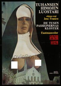 8b341 LOVE LETTERS OF A PORTUGUESE NUN Finnish '79 Jesus Franco nunsploitation, topless nun!