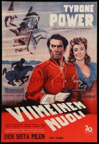 8b349 PONY SOLDIER Finnish '53 Royal Canadian Mountie Tyrone Power & natives!