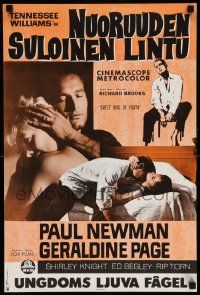 8b360 SWEET BIRD OF YOUTH Finnish '62 Paul Newman, Geraldine Page, from Tennessee Williams' play!