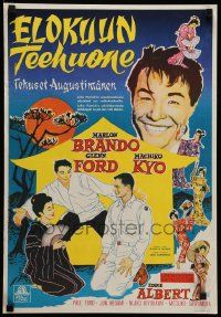 8b362 TEAHOUSE OF THE AUGUST MOON Finnish '57 different art & images of Brando, Ford & Kyo!