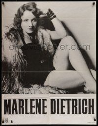 8b248 MARLENE DIETRICH French 28x36 '70s great image in feather outfit!
