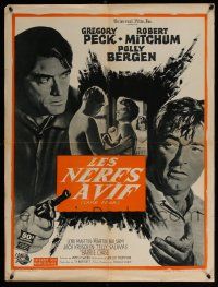 8b212 CAPE FEAR French 24x32 '62 Gregory Peck, Robert Mitchum, Polly Bergen, classic noir!