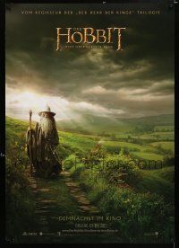 8b140 HOBBIT: AN UNEXPECTED JOURNEY teaser DS German '12 far image of Ian McKellen as Gandalf!