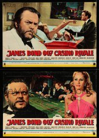 8b412 CASINO ROYALE set of 3 Italian 18x26 pbustas '67 Sellers, Niven, Andress, Orson Welles!