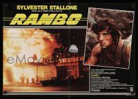 8b427 FIRST BLOOD Italian 19x26 pbusta '82 Sylvester Stallone as John Rambo, action!