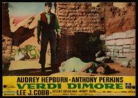 8b431 GREEN MANSIONS Italian 19x27 pbusta '59 Anthony Perkins & Audrey Hepburn!