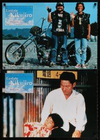 8b409 KIKUJIRO set of 4 Italian 18x26 pbustas '99 Beat Takeshi Kitano's Kikujiro No Natsu, comedy!