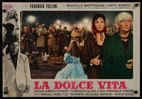 8b435 LA DOLCE VITA Italian 19x27 pbusta R64 Federico Fellini, Marcello Mastroianni, Anouk Aimee!