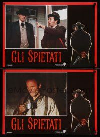 8b403 UNFORGIVEN set of 6 Italian 17x25 pbustas '92 gunslinger Clint Eastwood, Richard Harris!