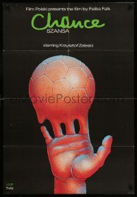 8b474 CHANCE export English language Polish 26x38 '79 melting-hand-soccer-ball by Edward Lutczyn!