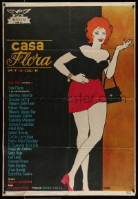 8b107 CASA FLORA Spanish '73 completely different artwork of sexy bad girl Lola Flores by Jano!