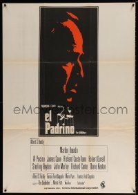 8b112 GODFATHER Spanish '72 profile art of Marlon Brando, Francis Ford Coppola crime classic!