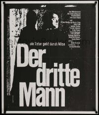 8b032 THIRD MAN Swiss R80s art of Orson Welles in doorway, plus Cotten & Valli, classic film noir!