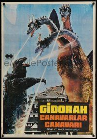 8b276 GHIDRAH THE THREE HEADED MONSTER Turkish '65 Toho, he battles Godzilla, Mothra & Rodan!