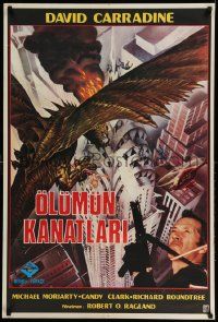 8b291 Q Turkish '84 David Carradine, cool different art of the winged serpent attacking!