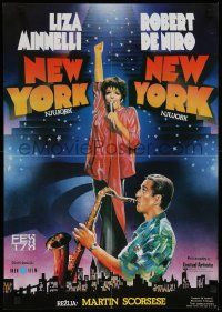 8b799 NEW YORK NEW YORK Yugoslavian 19x27 '78 Robert De Niro plays sax while Liza Minnelli sings!