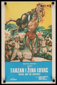 8b822 TARZAN & THE HUNTRESS Yugoslavian 13x20 '47 Johnny Weissmuller, Joyce... and Orson Welles?