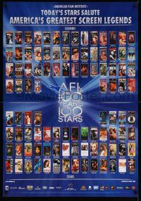 8c555 AFI'S 100 YEARS 100 STARS 27x39 video poster '99 classic posters w/Gilda, Casablanca & more!