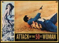 8c590 ATTACK OF THE 50 FT WOMAN 24x34 commercial poster '96 Allison Hayes over highway, fx!