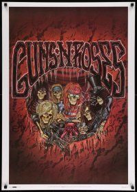 8c634 GUNS N' ROSES 25x36 English commercial poster '92 zombie artwork by Mique Willmott!