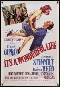 8c640 IT'S A WONDERFUL LIFE 27x40 commercial poster '96 James Stewart, Donna Reed, Barrymore!