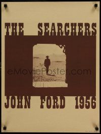 8c697 SEARCHERS 18x24 commercial poster '72 John Ford classic, different image of John Wayne!
