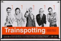 8c717 TRAINSPOTTING 24x36 English commercial poster '96 heroin addict Ewan McGregor, Danny Boyle!