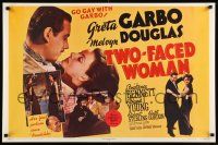 8c718 TWO-FACED WOMAN 23x35 commercial poster '71 go gay with Greta Garbo & Melvyn Douglas!