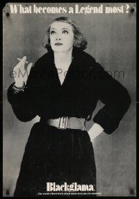 8c504 BLACKGLAMA 22x28 advertising poster '68 smoking Bettie Davis in black mink coat!