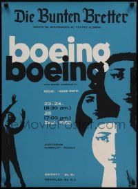 8c028 BOEING BOEING 20x27 Venezuelan stage poster '66 cool abstract art by Kovacs!