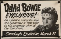 8c400 DAVID BOWIE 11x17 special '76 exclusive intimate interview with the superstar of rock, rare!