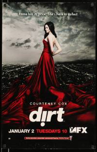 8c538 DIRT tv poster '07 great image of gorgeous Courteney Cox in incredible dress!